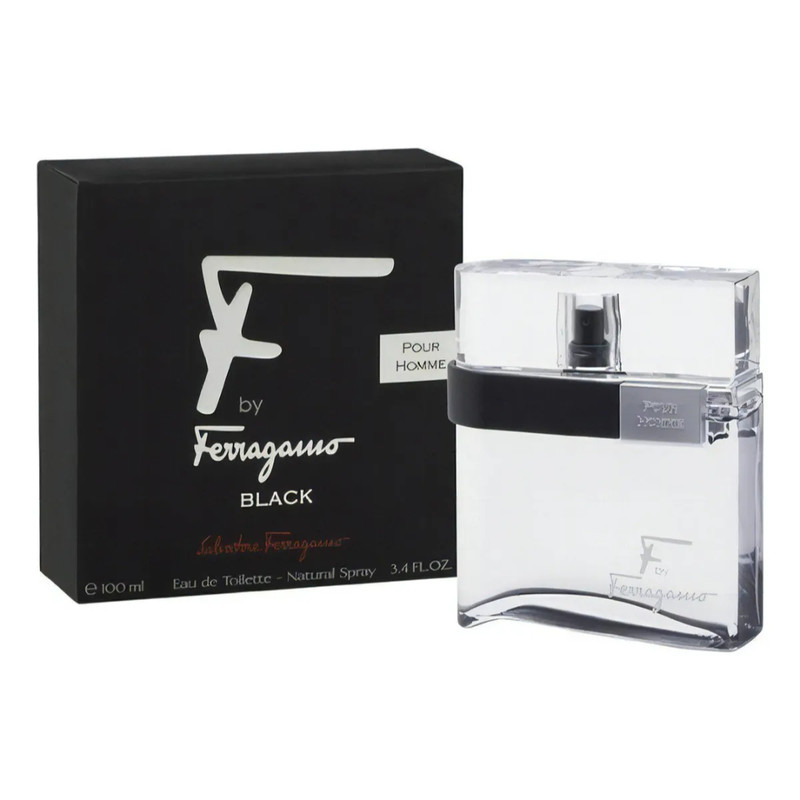 Salvatore Ferragamo F Black Pour Homme Edt 3.4 Oz
