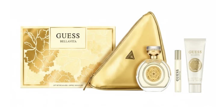 Set Guess Bella Vita Women (4 Pc) 3.4 Oz Edp Sp / 0.50 Oz Travel / 3.4 Oz Bl / Pouch 