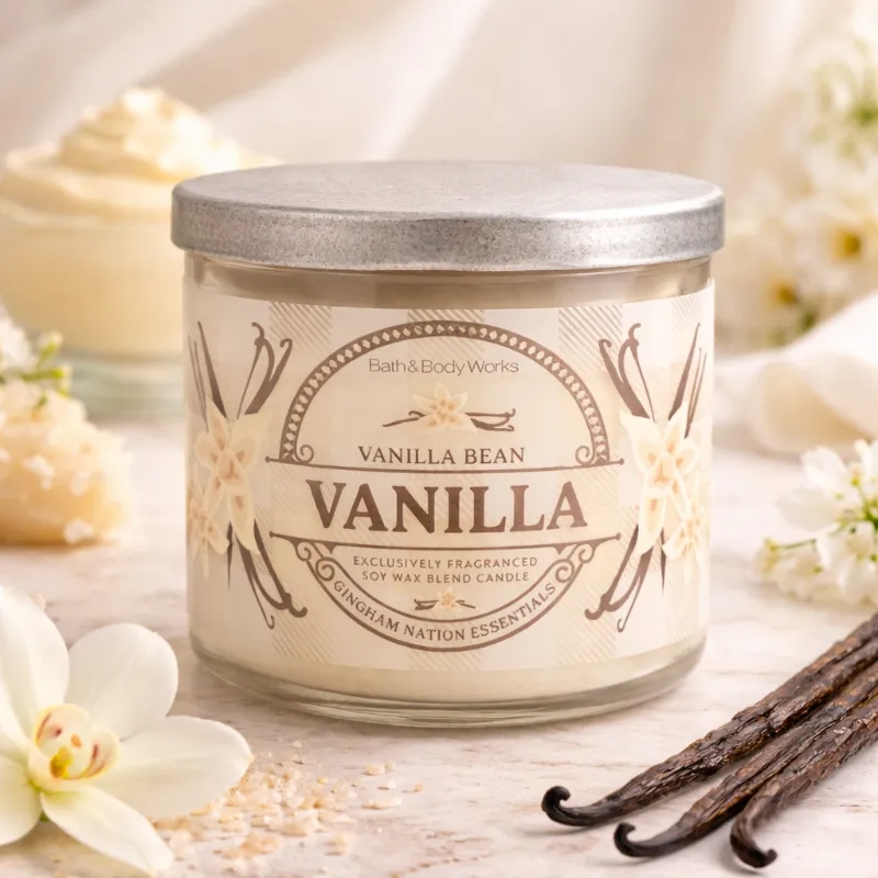 Bath & Body Works Vela Vanilla Bean 3 mechas 411 gr
