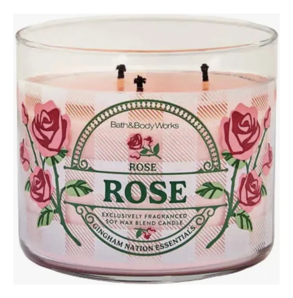 Vela Bath & Body Works Rose 3 mechas 411 gr 