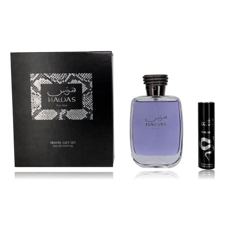 Set Rasasi Hawas Men (2 Pc) 3.38 Oz Edp Sp / 0.27 Oz Edp Sp