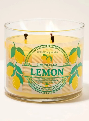 Bath & Body Works Vela Lemon Limoncello 3 mechas 411 gr